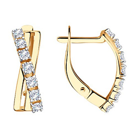 Серьги SOKOLOV - Золото 585, Фианит (арт. 028189)