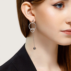 Серьги SOKOLOV - Серебро 925, Фианит (арт. 94023600)