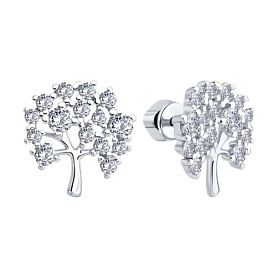 Серьги SOKOLOV - Серебро 925, Фианит (арт. 94027075)