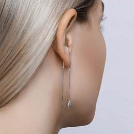 Серьги SOKOLOV - Серебро 925, Фианит (арт. 94020562)