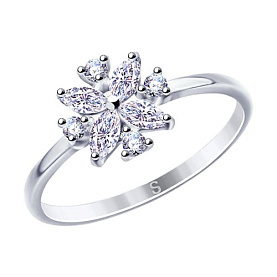 Кольцо SOKOLOV - Серебро 925, Фианит (арт. 94012865)