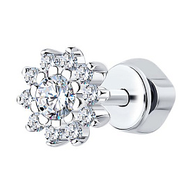 Серьга SOKOLOV - Серебро 925, Фианит (арт. 94170148)