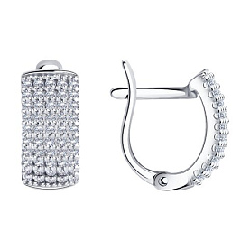 Серьги SOKOLOV - Серебро 925, Фианит (арт. 94021766)