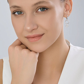 Серьги Diamant - Серебро 925, Фианит (арт. 94-121-00095-2)