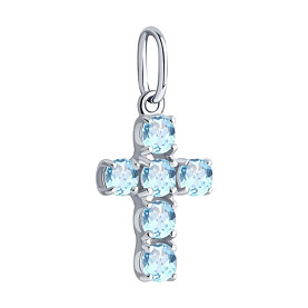 Подвеска SOKOLOV - Серебро 925, Топаз (арт. 92030714)