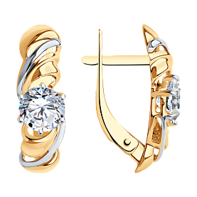 Серьги SOKOLOV - Золото 375, Фианит (арт. 027331-4)