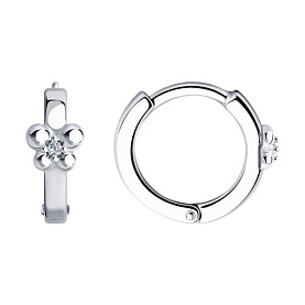 Серьги SOKOLOV - Серебро 925, Фианит (арт. 94025743)