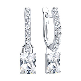 Серьги Diamant - Серебро 925, Фианит (арт. 94-121-00212-1)