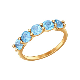 Кольцо SOKOLOV - Золото 585, Топаз (арт. 714560)