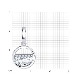Подвеска SOKOLOV - Серебро 925, Фианит (арт. 94033439)