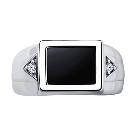 Кольцо Diamant - Серебро 925, Синтетическая шпинель, Фианит (арт. 94-112-00491-1)