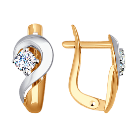 Серьги SOKOLOV - Золото 375, Фианит (арт. 027276-4)