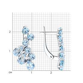 Серьги SOKOLOV - Серебро 925, Топаз (арт. 92020006)