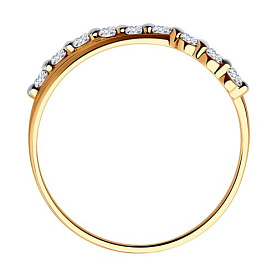 Кольцо SOKOLOV - Золото 585, Фианит (арт. 019037)