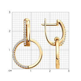 Серьги SOKOLOV - Серебро 925, Фианит (арт. 93022443)