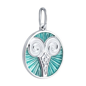 Подвеска Diamant - Серебро 925, Фианит, Эмаль (арт. 94-130-02357-1)