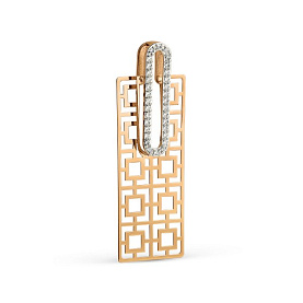 Подвеска ЮФ Династия - Золото 585, Фианит (арт. 503613-1102)