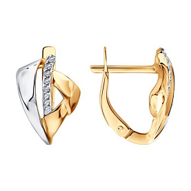 Серьги SOKOLOV - Золото 585, Фианит (арт. 0201061)