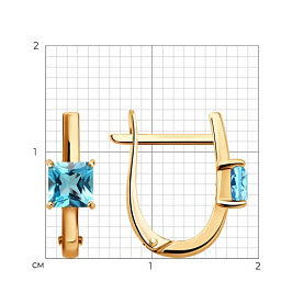 Серьги SOKOLOV - Золото 585, Топаз (арт. 729408)