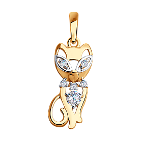 Подвеска Diamant - Золото 585, Фианит (арт. 51-130-00613-1)