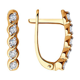 Серьги SOKOLOV - Золото 585, Фианит (арт. 51-120-00742-1)