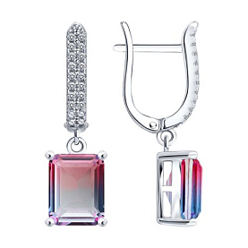 Серьги SOKOLOV - Серебро 925, Фианит (арт. 94026308-91)