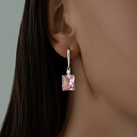 Серьги SOKOLOV - Серебро 925, Синтетический ситалл , Фианит (арт. 92021426)