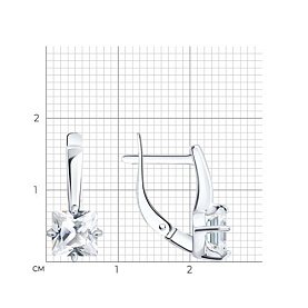 Серьги SOKOLOV - Серебро 925, Фианит (арт. 94027586)