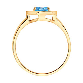Кольцо Diamant - Золото 585, Топаз, Эмаль (арт. 51-310-02509-1)