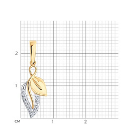Подвеска SOKOLOV - Золото 585, Фианит (арт. 036871)