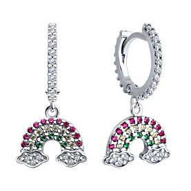 Серьги SOKOLOV - Серебро 925, Фианит (арт. 94026742)