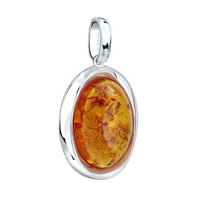 Подвеска SOKOLOV - Серебро 925, Янтарь (арт. 83030361)