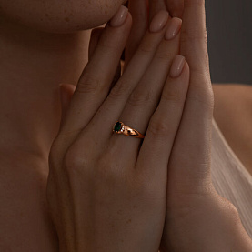 Кольцо SOKOLOV - Серебро 925, Изумруд, Фианит (арт. 82010009)