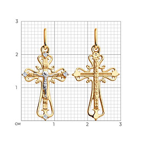Подвеска Diamant - Золото 585, Фианит (арт. 51-131-00373-1)