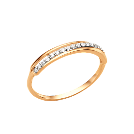 Кольцо ЮФ Династия - Золото 585, Фианит (арт. 000571-1102)