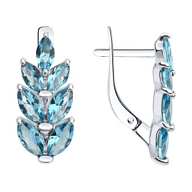 Серьги Diamant - Серебро 925, Синтетический ситалл (арт. 94-320-02172-2)