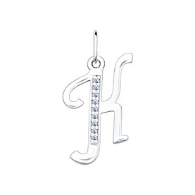 Подвеска SOKOLOV - Серебро 925, Фианит (арт. 94031369)