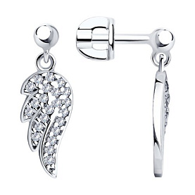 Серьги SOKOLOV - Серебро 925, Фианит (арт. 94025757)