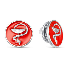 Значок Красная пресня - Серебро 925, Эмаль (арт. 9301126Д8)