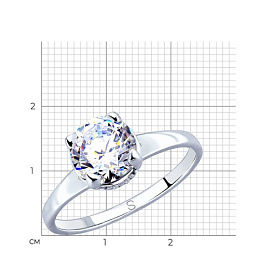 Кольцо SOKOLOV - Серебро 925, Фианит (арт. 94012811)