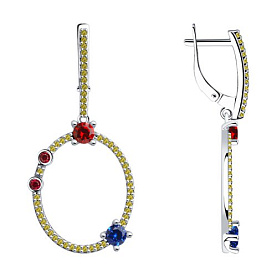 Серьги SOKOLOV - Серебро 925, Фианит (арт. 94023622)