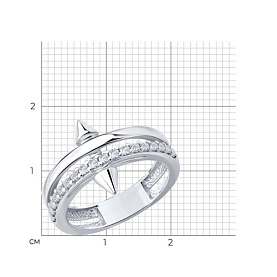Кольцо SOKOLOV - Серебро 925, Фианит (арт. 94014657)