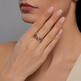 Кольцо SOKOLOV - Золото 585, Фианит (арт. 019149)