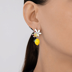 Серьги SOKOLOV - Серебро 925, Фианит, Эмаль (арт. 94027065)