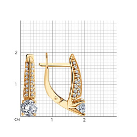 Серьги Diamant - Серебро 925, Фианит (арт. 93-120-02130-1)