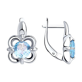 Серьги Diamant - Серебро 925, Топаз (арт. 94-320-00713-1)