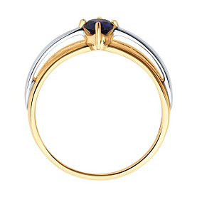 Кольцо SOKOLOV - Серебро 925, Синтетический сапфир (арт. 88010070)