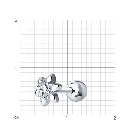 Серьга SOKOLOV - Серебро 925, Фианит (арт. 94170199)