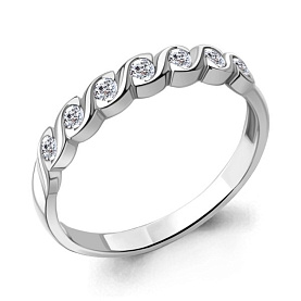 Кольцо Аквамарин - Серебро 925, Фианит (арт. 67335А.5)