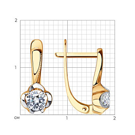 Серьги SOKOLOV - Золото 375, Фианит (арт. 029457-4)